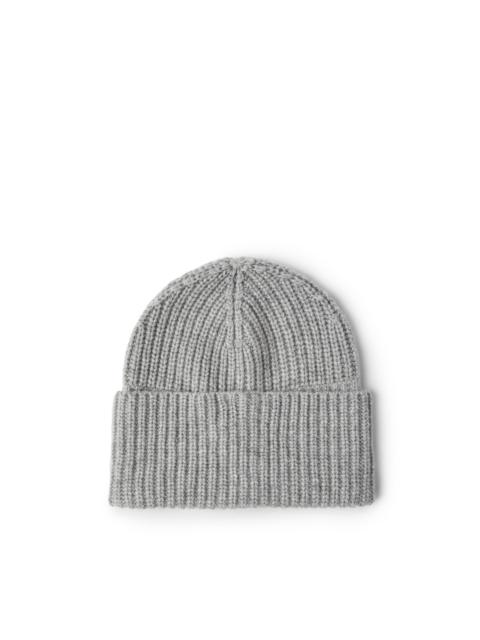 Brunello Cucinelli Cashmere rib knit beanie in Light Grey at Nordstrom