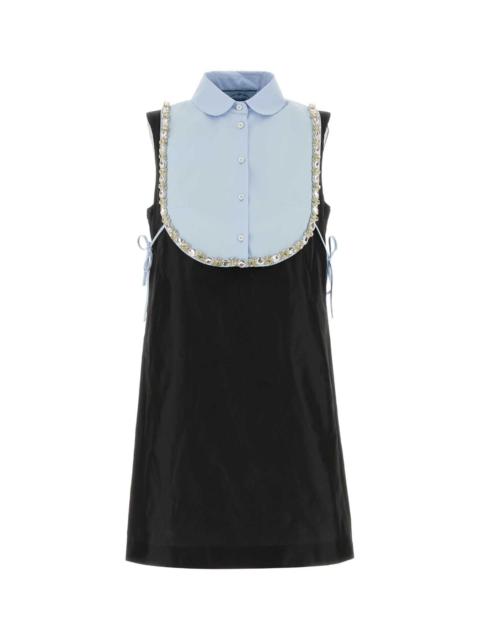 Prada Prada Women Black Taffeta Mini Dress