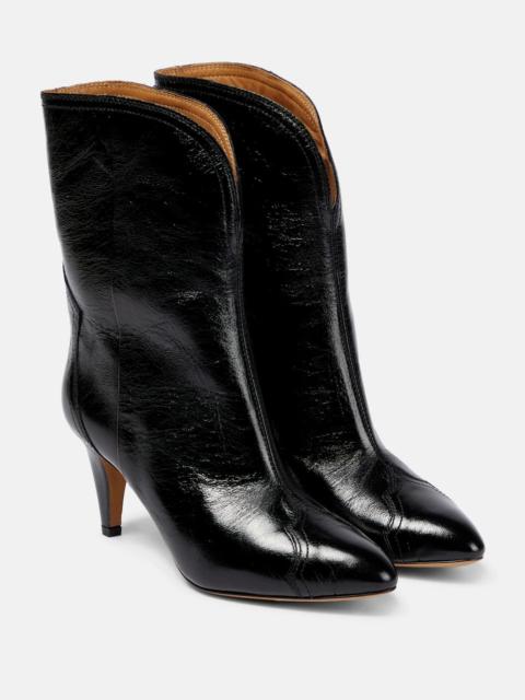 Isabel Marant Dytho crinkled leather ankle boots