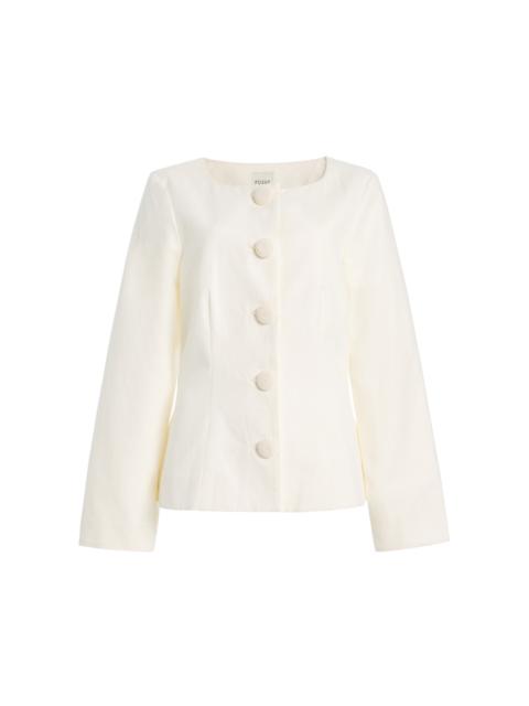 POSSE Exclusive Heidi Cotton-Linen Jacket ivory