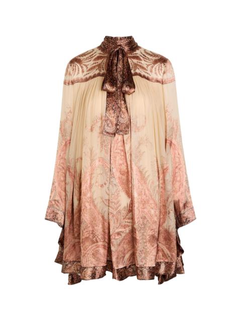Zimmermann Zimmermann Hypnotic Paisley-devoré Chiffon Mini Dress