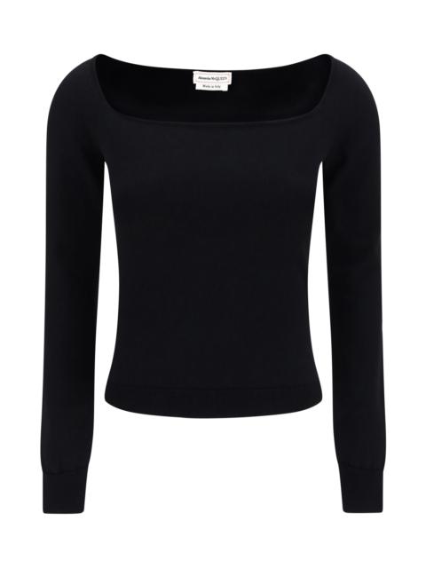 Alexander McQueen Square Neckline Top