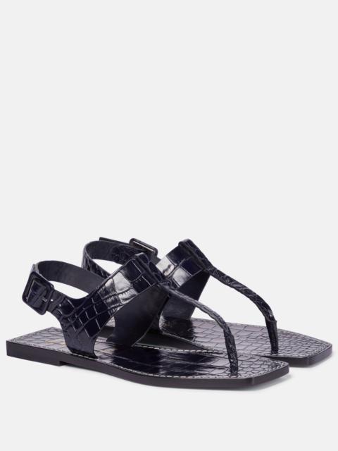Christian Louboutin Cubongo croc-effect leather thong sandals