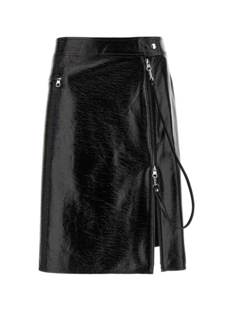 Vynil midi skirt