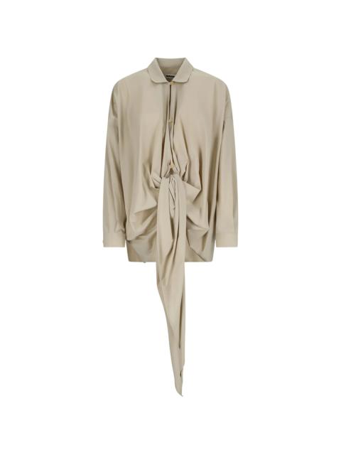 DARKPARK Darkpark Romy Tie-fastening Draped Shirt