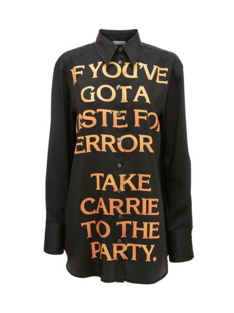 JW Anderson SLOGAN-PRINT COTTON SHIRT