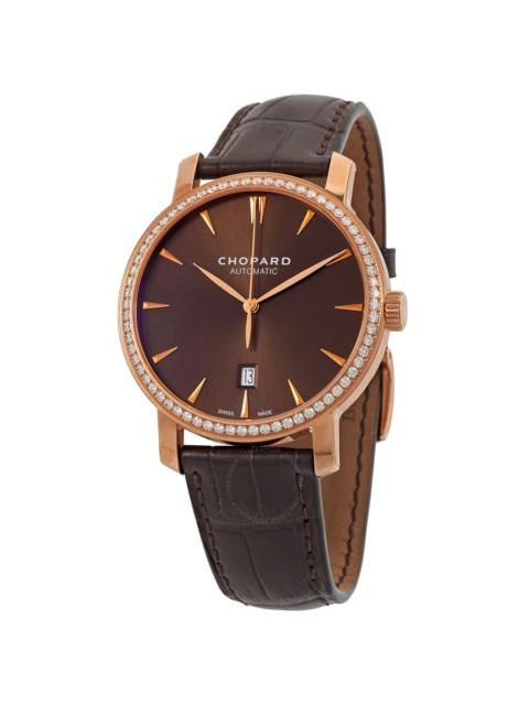 Chopard Chopard Classic 18kt Rose Gold Diamond Automatic Brown Dial Men's Watch 171278-5007