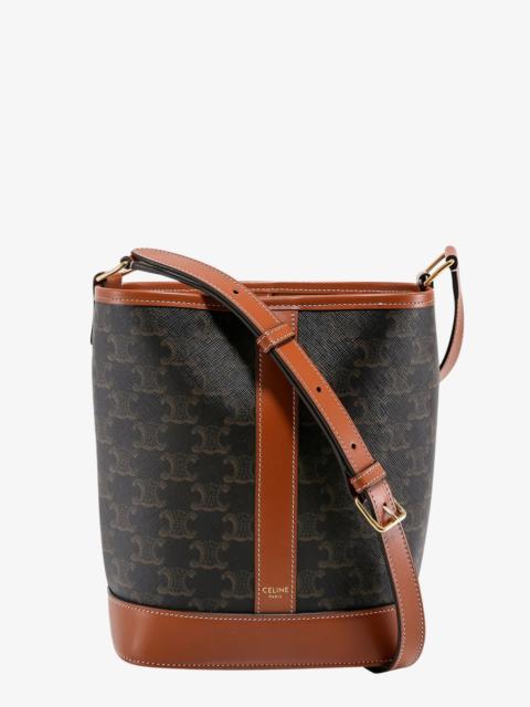 CELINE Celine Triomphe Coated Canvas Bucket Bag