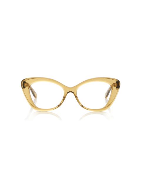 Curvy Cat-Eye Acetate Glasses green