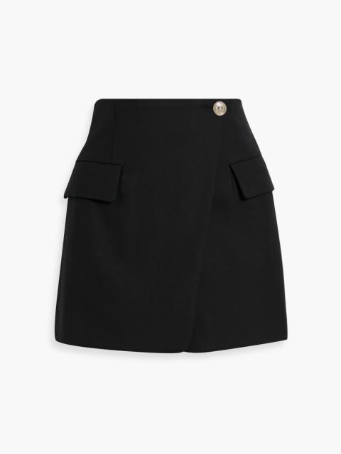 maje Twill mini wrap skirt