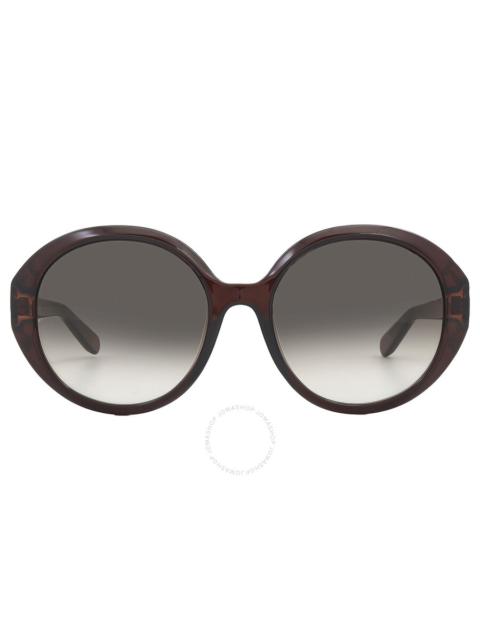 FERRAGAMO Salvatore Ferragamo Grey gradient Oval Ladies Sunglasses SF1067S 210 57