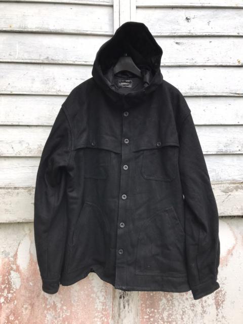 Other Designers Freshjive - Freshjive Black Wool Hooded Button Jacket