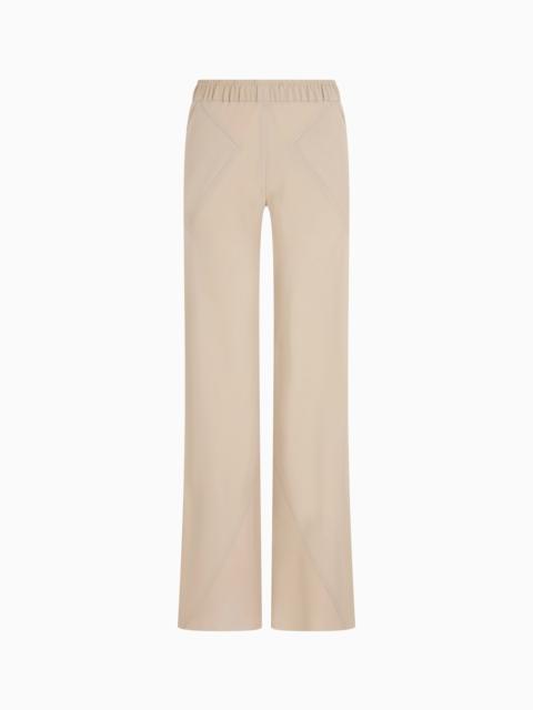 GIORGIO ARMANI TRIPLE SILK GEORGETTE FLARED TROUSERS