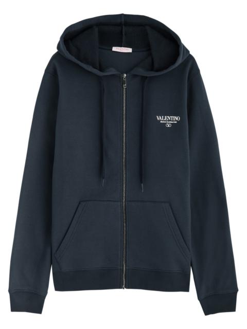 Logo hooded jersey sweatshirt