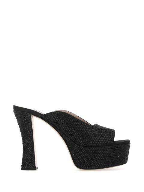 Miu Miu Miu Miu Women Embellished Fabric Mules