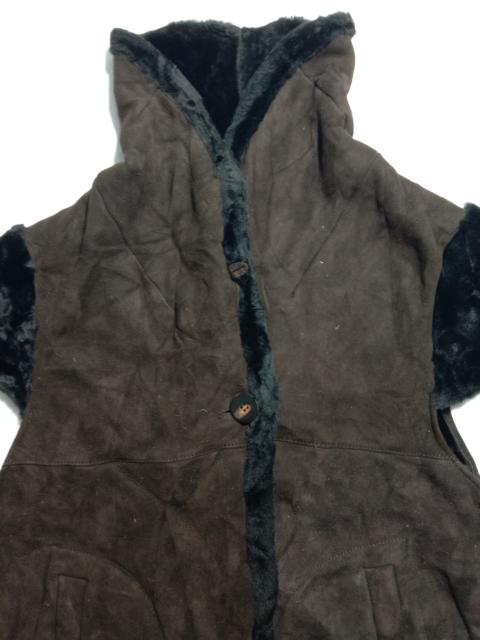 Other Designers Vintage - IGLOO Vest made in Italy Wool Fur Leather