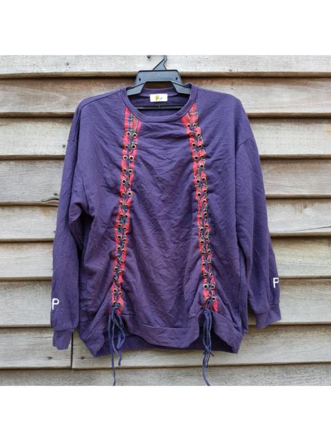 Other Designers Japanese Brand - Japan Pzzz Chekered Lining Sweatshirt