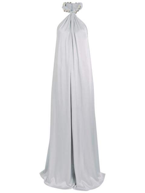 Stella McCartney Stella Mccartney Chain-embellished Satin-crepe Gown