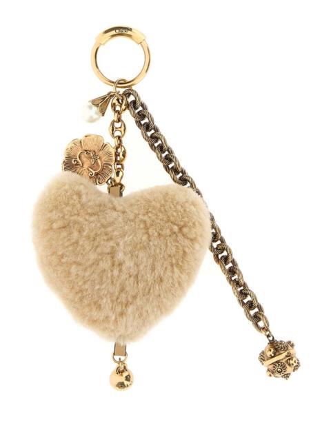 Chloé Chloe Women Two-Tone Shearling And Metal Charm