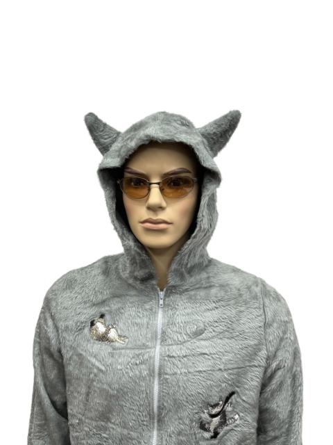 Other Designers CAT'S PAW - VERY RARE🔥Vintage WACHIFIELD Fluffy Fur Fleece Ears Hoodie
