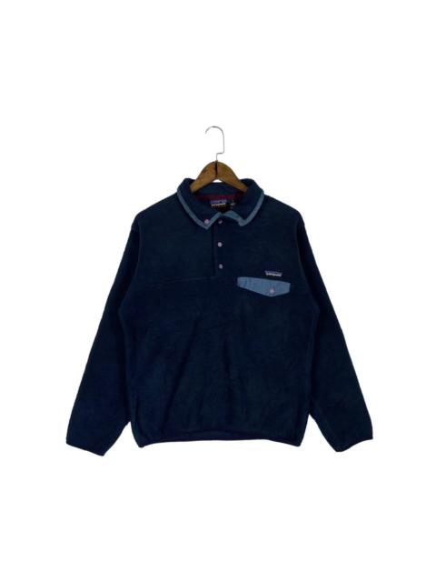 Patagonia Vintage 90s Patagonia Sychilla Blue Snap T Button Fleece