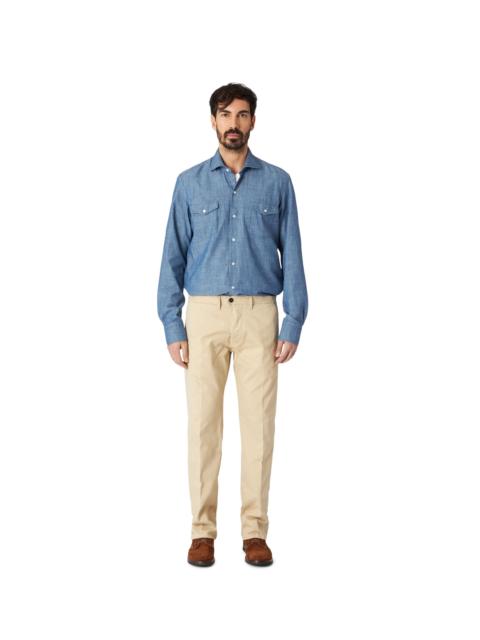 FORTELA Fortela Reno Heavy Cotton Canvas Trousers in Ecru at Nordstrom