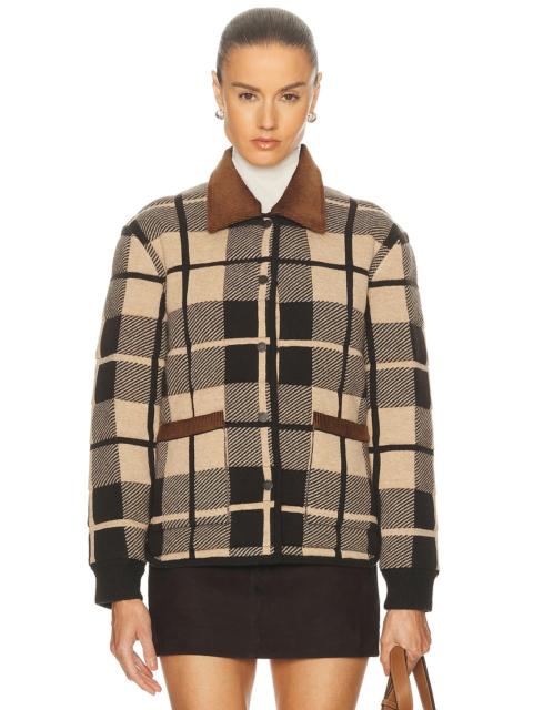 GUEST IN RESIDENCE Quilted Plaid Liner Jacket
