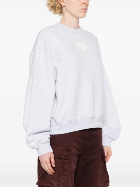 alexanderwang.t T BY ALEXANDER WANG Women Essential Terry Crew Sweatshirt W/ Puff Paint Logo