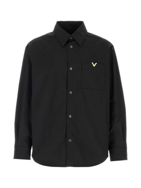 Valentino Valentino Garavani Men Black Stretch Polyester Shirt