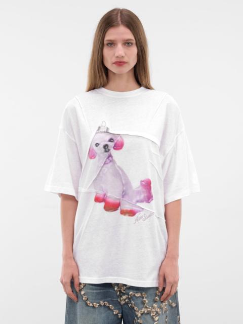 Acne Studios White Graphic Print Folded Tee