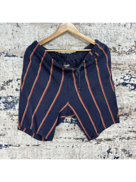 Kapital Striped Drawstring Short Pants
