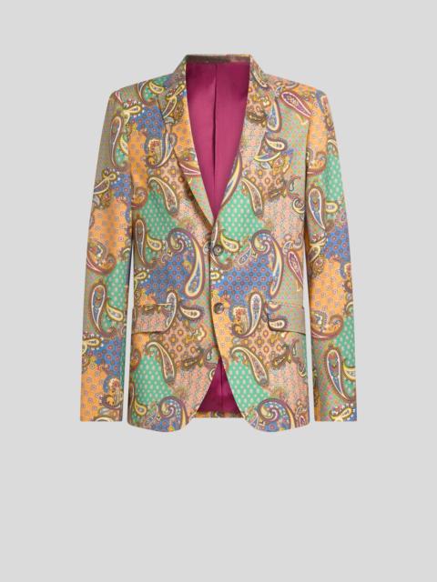 Etro SINGLE-BREASTED WOOL JACKET WITH PATCHWORK