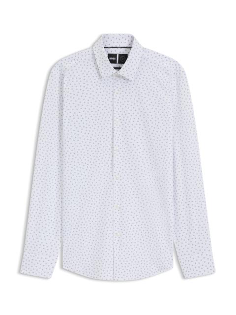 BOSS SLIM-FIT SHIRT IN PRINTED PERFORMANCE-STRETCH JERSEY