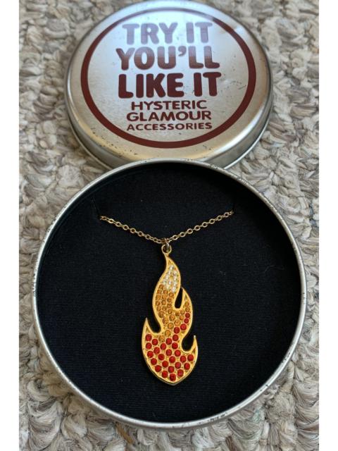 Hysteric Glamour Hysteric Glamour Swarovski Flame Necklace + Case