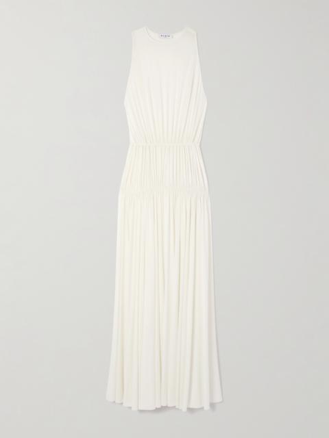 Alaïa Gathered Jersey Maxi Dress