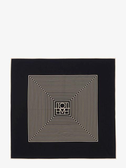 Totême Toteme Women Silk Foulard With Centered Monogram Print