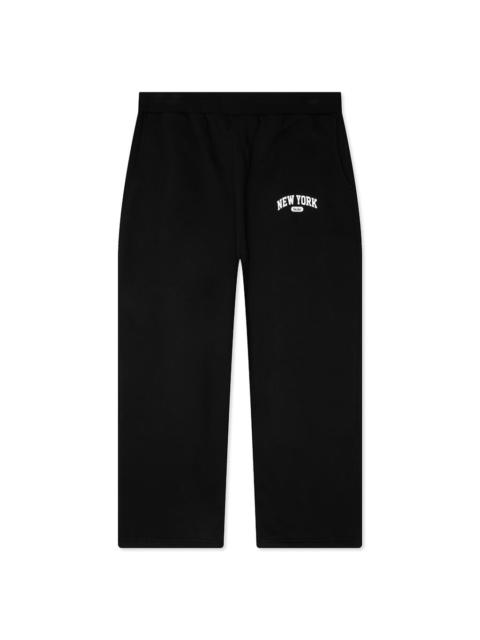 AWAKE NY NEW YORK ARCH OPEN HEM SWEATPANTS - BLACK