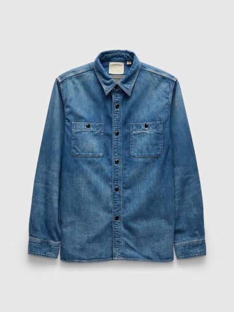 FULLCOUNT Denim Work Shirt HW in Indigo Blue