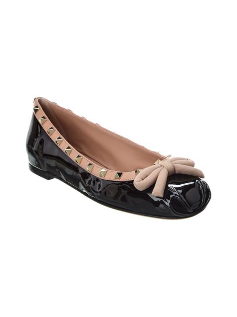 Valentino Valentino Rockstud Patent Ballerina Flat