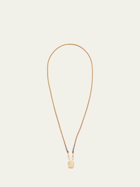 MARIE LICHTENBERG 18k Yellow Gold Pendant Wrap Cord Necklace