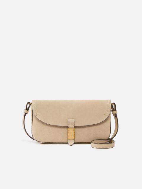PINKO SADDLE FLAT MEDIUM SHOULDER BAG IN SUEDE