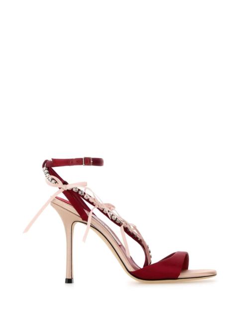 JIMMY CHOO Jimmy Choo Women Red Satin Lula 100 Sandals