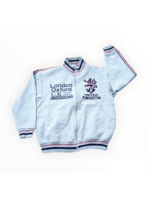 Other Designers Vintage - Vintage London Oxford Big Logo Zip Up Sweater