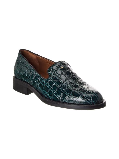 Giuseppe Zanotti Giuseppe Zanotti Lidia Croc-Embossed Leather Loafer