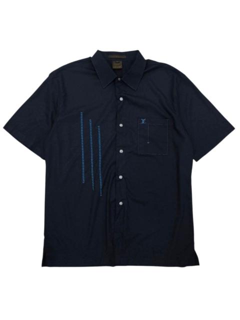 Louis Vuitton Louis Vuitton Embroidered Snap On Button Shirt
