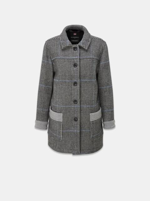 GLOVERALL Women's George Jacket Prince of Wales Silver