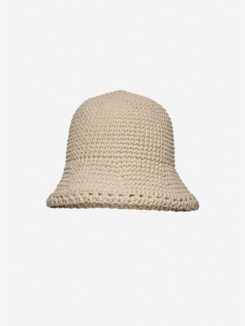 MAGDA BUTRYM Crochet bucket hat in light beige