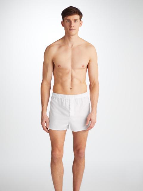 Derek Rose Men's Modern Fit Boxers Savoy Cotton White