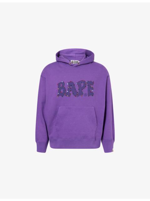 A BATHING APE® Embellished Relaxed-Fit Cotton-Jersey Hoodie