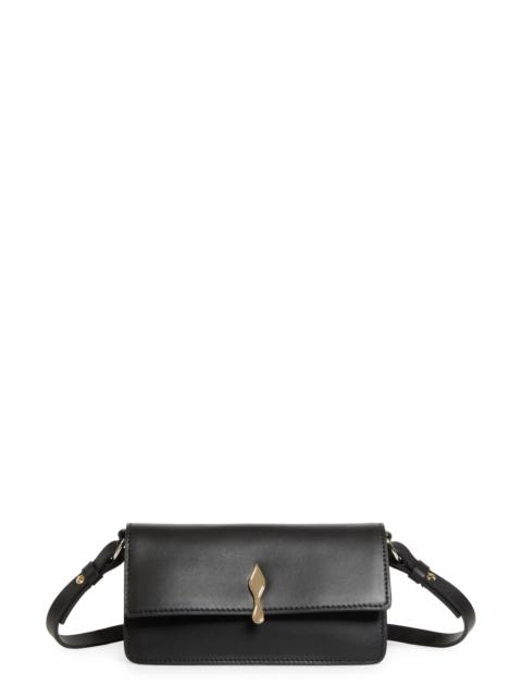 Christian Louboutin Christian Louboutin Mini Bettina Leather Crossbody Bag in Cm6S Black/gold at Nordstrom